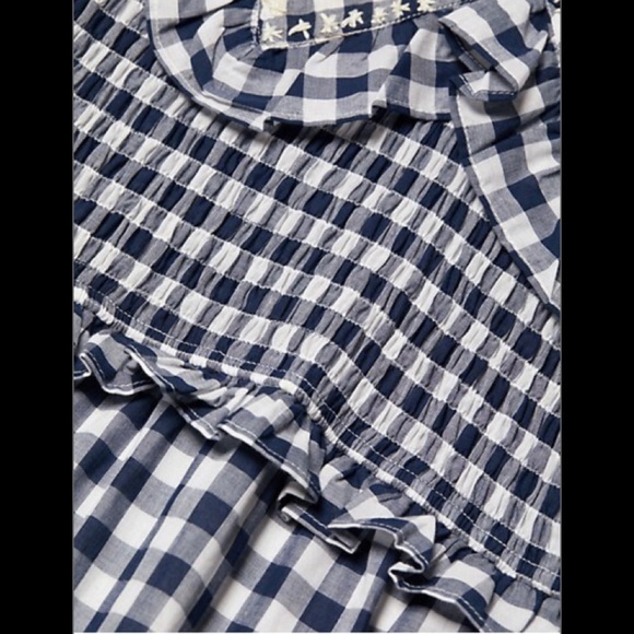 Gina Seersucker Smocked Gingham Maxi Dress